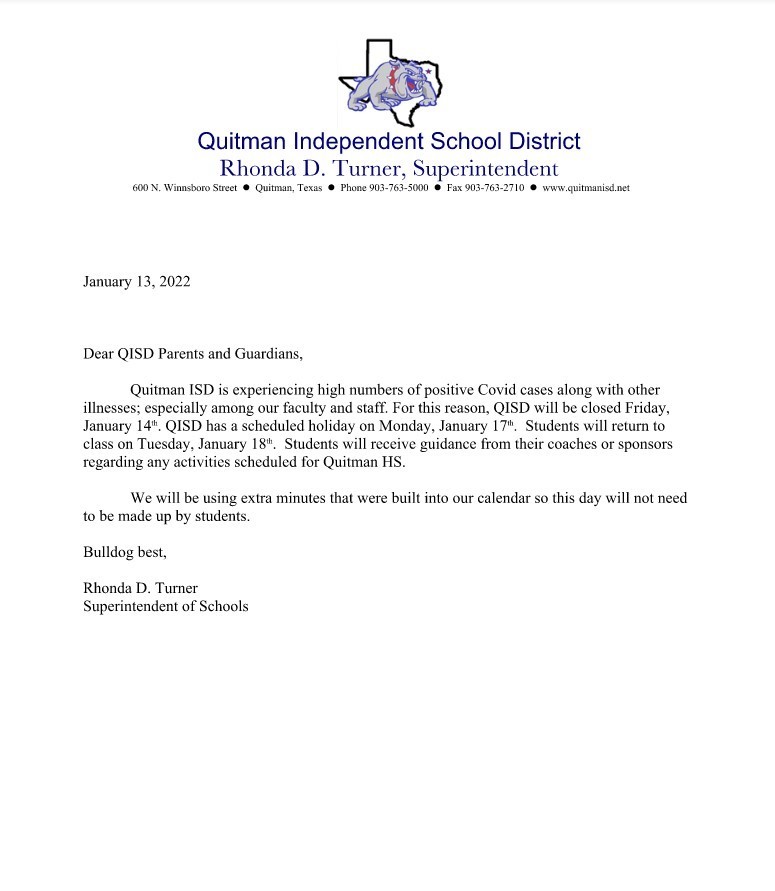 School Closure notice