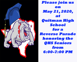 QHS Plans Reverse Parade for 2020 Grads