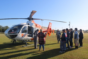 UT Health East Texas's Air 1 Visits QHS