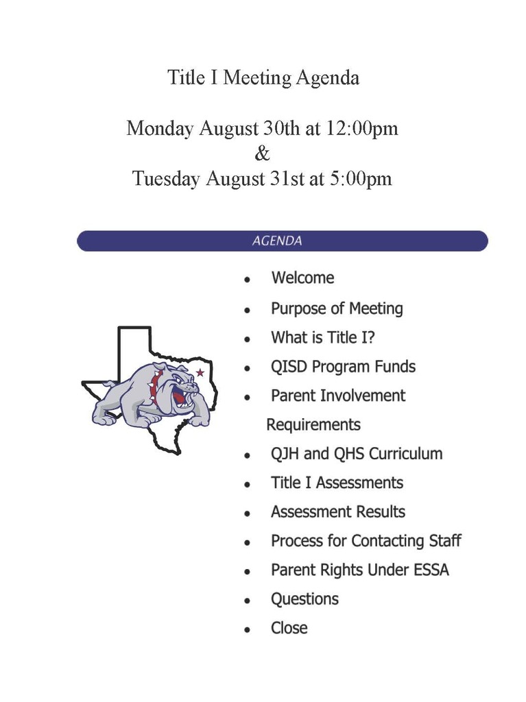 Agenda