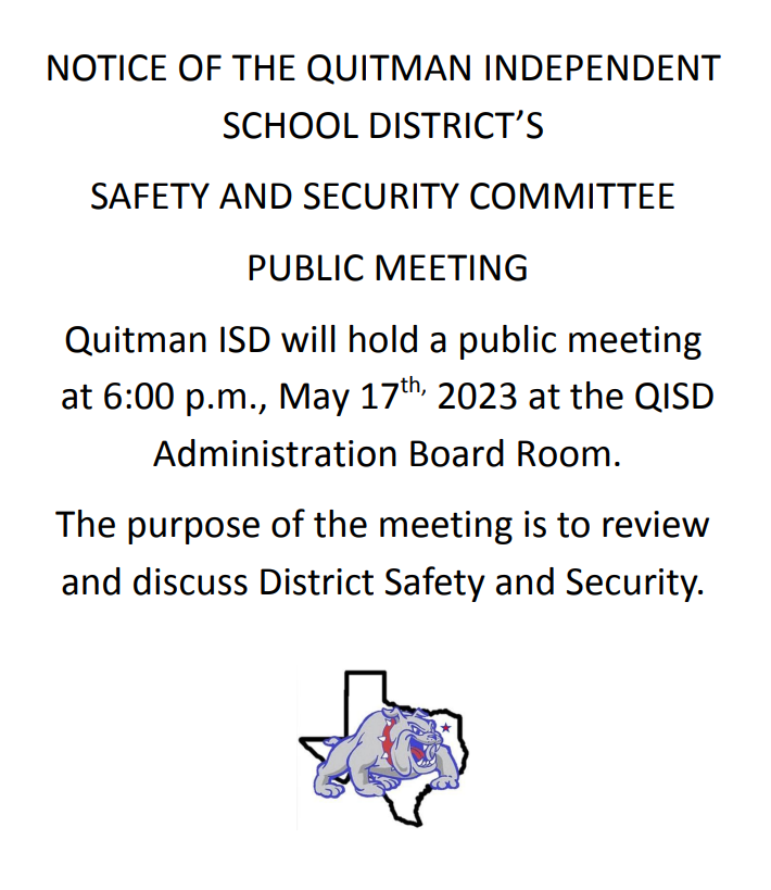 public notice of safety meeting